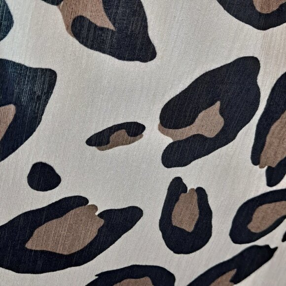 Kimono Open Front Southwestern/Leopard Print Shirttail Hem One Size Long Sleeve - Picture 4 of 10